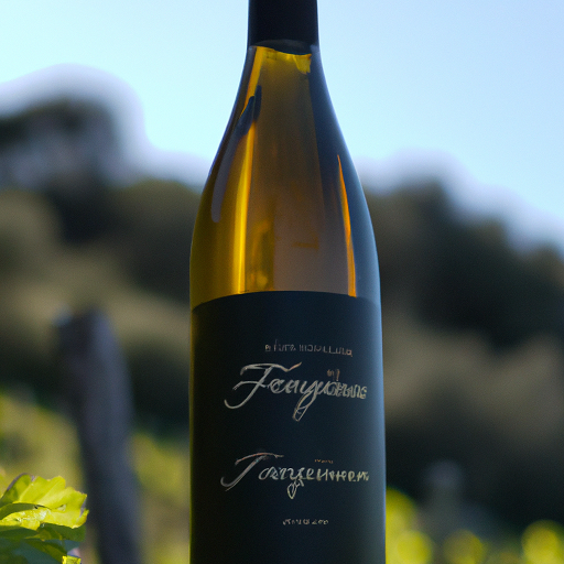 falanghina wine, in an Italian vineyard
