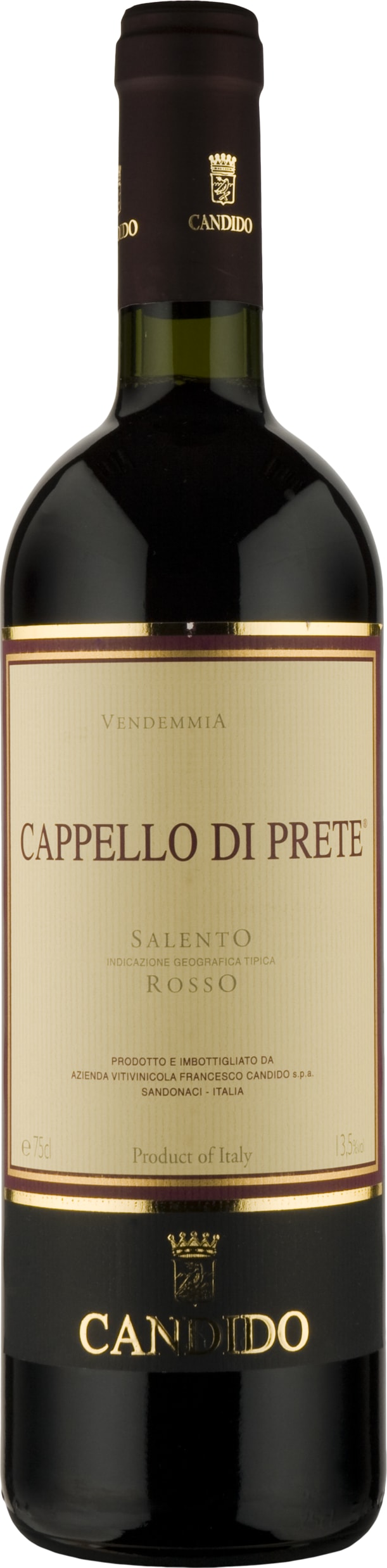 Francesco Candido Cappello di Prete, Rosso del Salento 2020 75cl