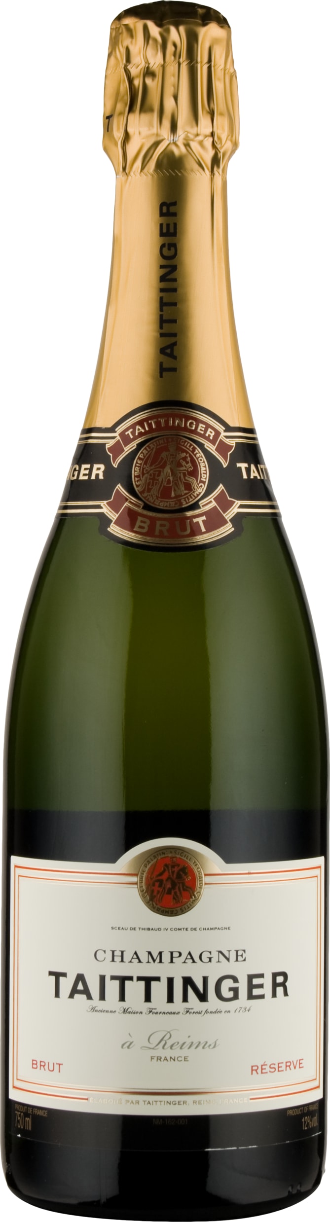 Taittinger Champagne Brut Reserve 75cl NV - Buy Taittinger Wines from GREAT WINES DIRECT wine shop