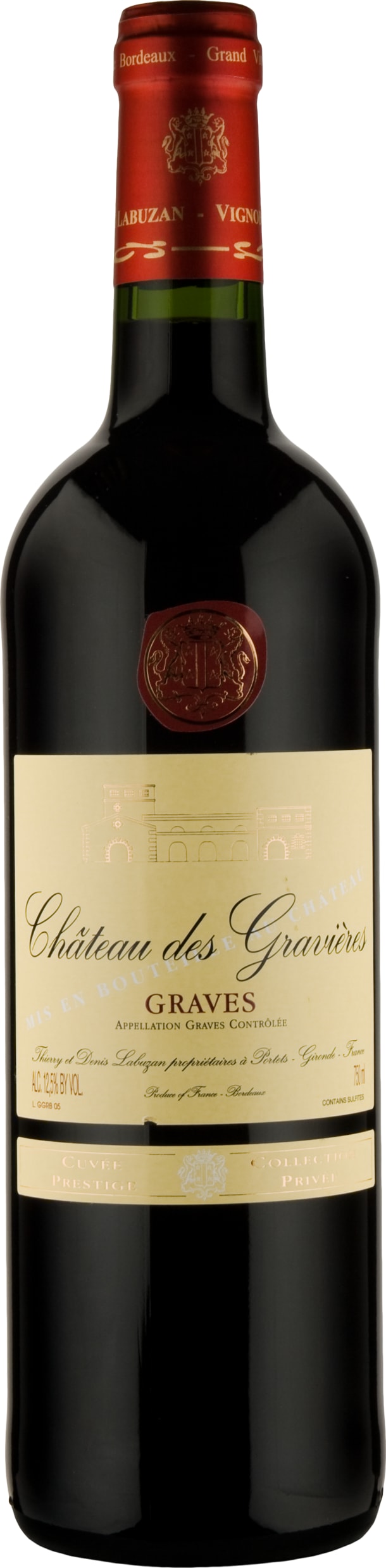 Chateau des Gravieres Graves Rouge 2022 75cl