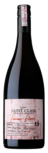 Saint Clair, Pioneer Block 15 Strip Block, Marlborough, Pinot Noir 2022 75cl