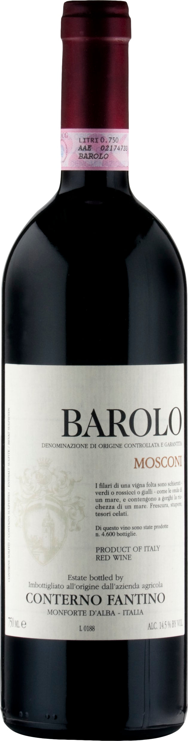 Conterno Fantino Barolo, Mosconi Vigna Ped 2017 75cl