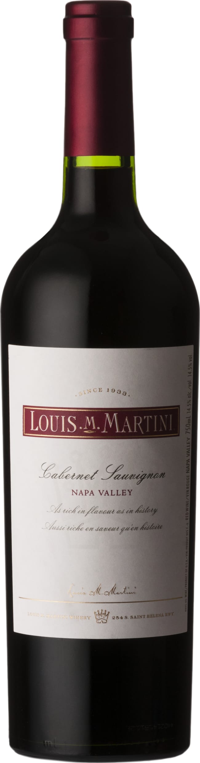 Louis M Martini Napa Valley Cabernet Sauvignon 2022 75cl