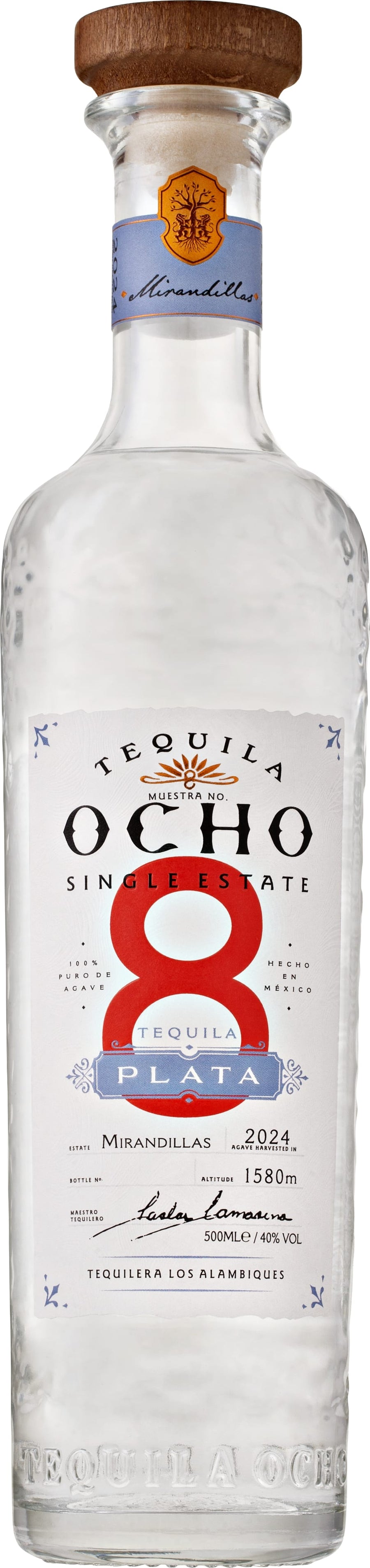 Ocho Blanco Tequila 50cl NV