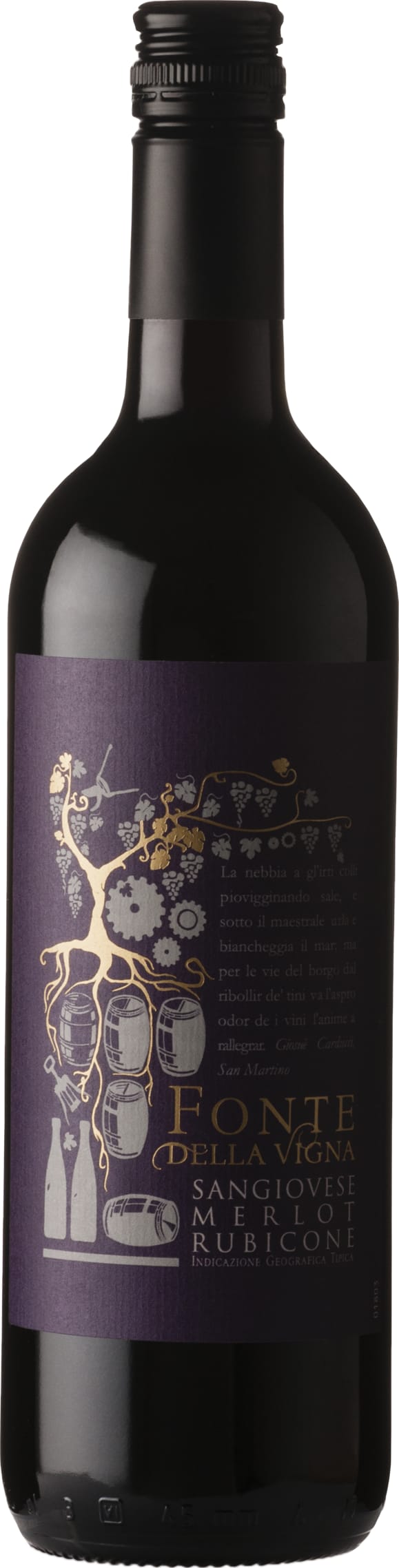 Fonte Della Vigna Sangiovese Merlot Rubicone IGT 2022 75cl - Buy Fonte Della Vigna Wines from GREAT WINES DIRECT wine shop