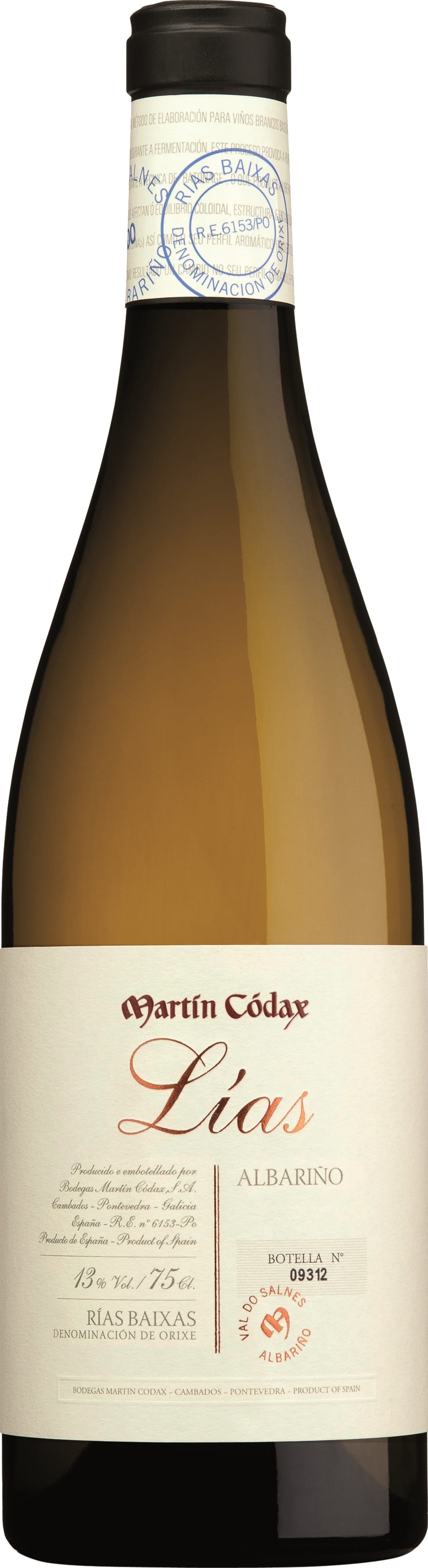 Bodegas Martin Codax Lias Albarino 2021 75cl - Buy Bodegas Martin Codax Wines from GREAT WINES DIRECT wine shop