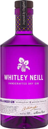 Whitley Neill Rhubarb and Ginger Gin 70cl NV