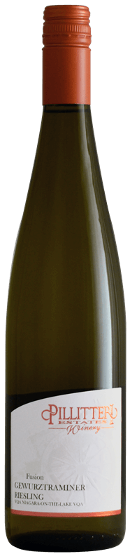 a bottle of Pillitteri Carretto Fusion Gewurztraminer Riesling with a white background