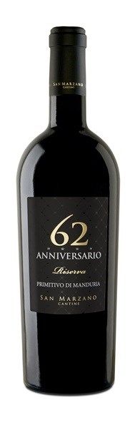 San Marzano 'Anniversario 62', Primitivo di Manduria Riserva 2019 150cl