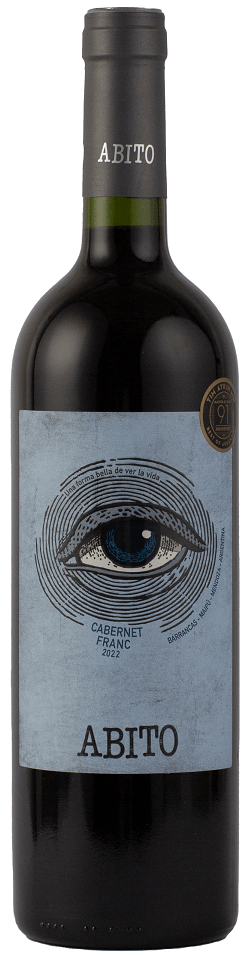 a 75cl bottle of abito cabernet franc reserva on a white background