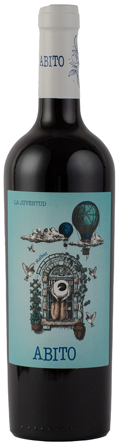 abito juventud malbec on a white background