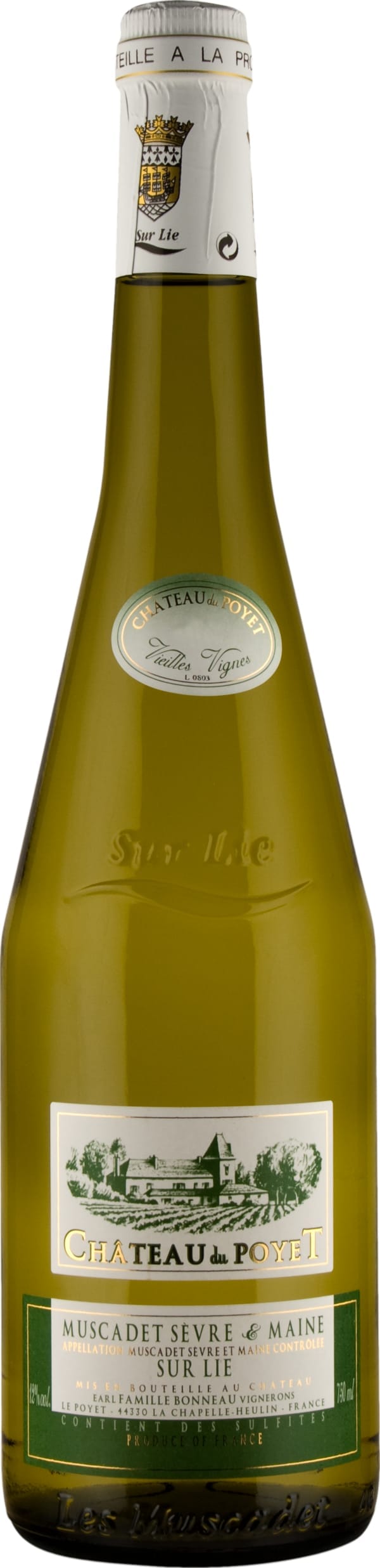 Chateau du Poyet Muscadet Sevre et Maine Sur Lie Vieilles Vignes 2022 75cl | Great Wines Direct