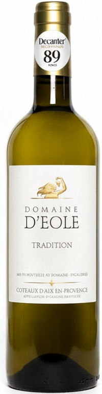 Thumbnail for a bottle of domaine d'eole white showing its award of 89 points from decanter