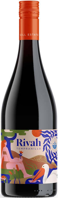 Thumbnail for gill estate rivah tempranillo wine with a colourful label featuring people and animals on a white background