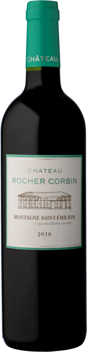 Thumbnail for Chateau Rocher Corbin with a green cap and label on a black background