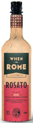 a bottle of 'When in Rome' Rosato on a white background