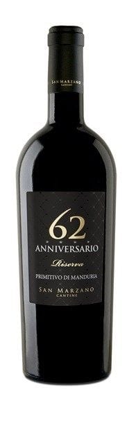 San Marzano 'Anniversario 62', Primitivo di Manduria Riserva 2019 75cl