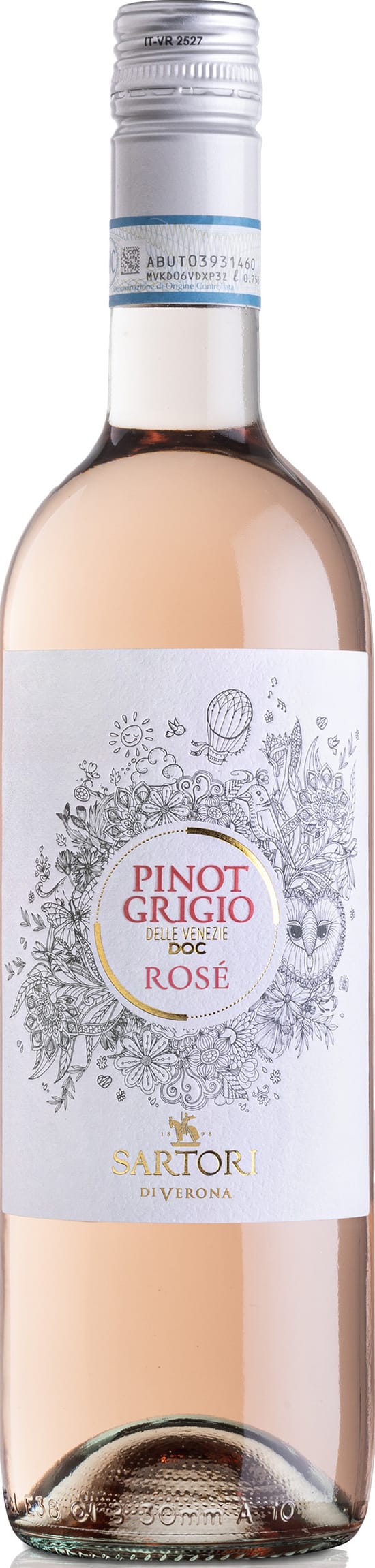Sartori Pinot Grigio Rose' Venezie Vigna Mescita IGT 2022 75cl - Buy Sartori Wines from GREAT WINES DIRECT wine shop