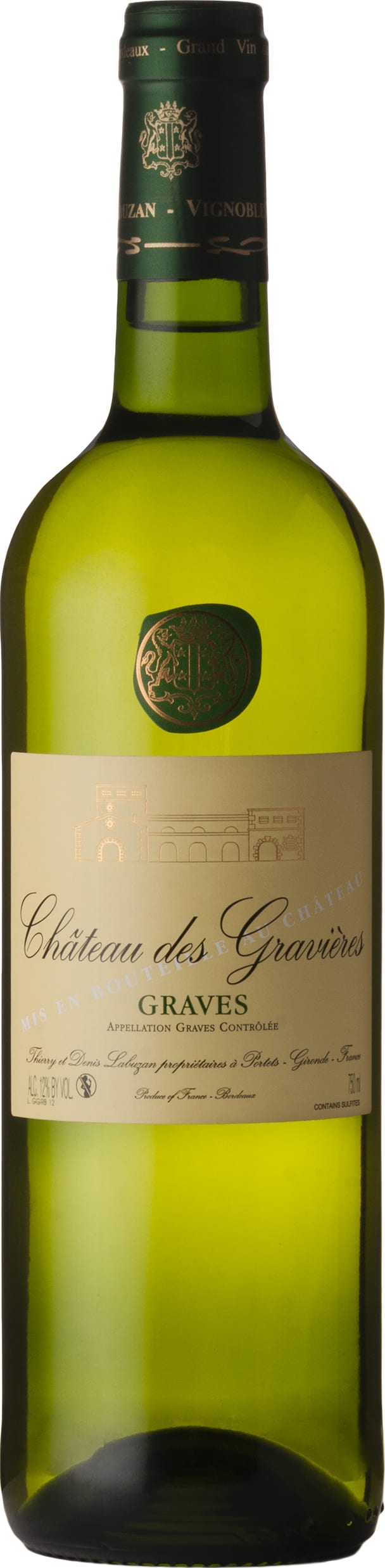 Chateau des Gravieres Graves Blanc 2022 75cl - Buy Chateau des Gravieres Wines from GREAT WINES DIRECT wine shop