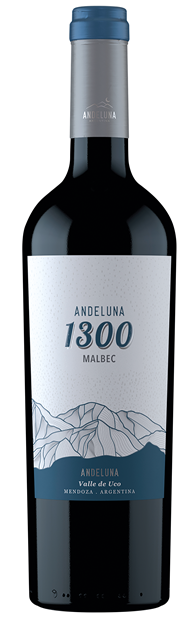 Andeluna '1300', Uco Valley, Malbec 2022 75cl - Buy Andeluna Wines from GREAT WINES DIRECT wine shop