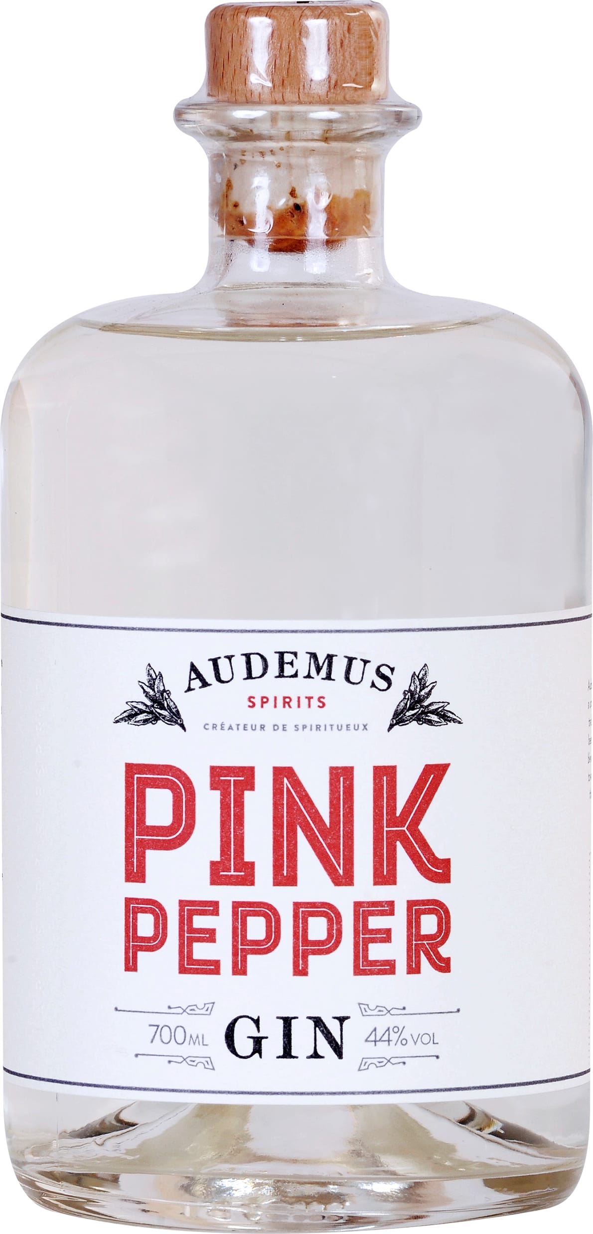Audemus Pink Pepper Gin Original 70cl NV - Buy Audemus Wines from GREAT WINES DIRECT wine shop